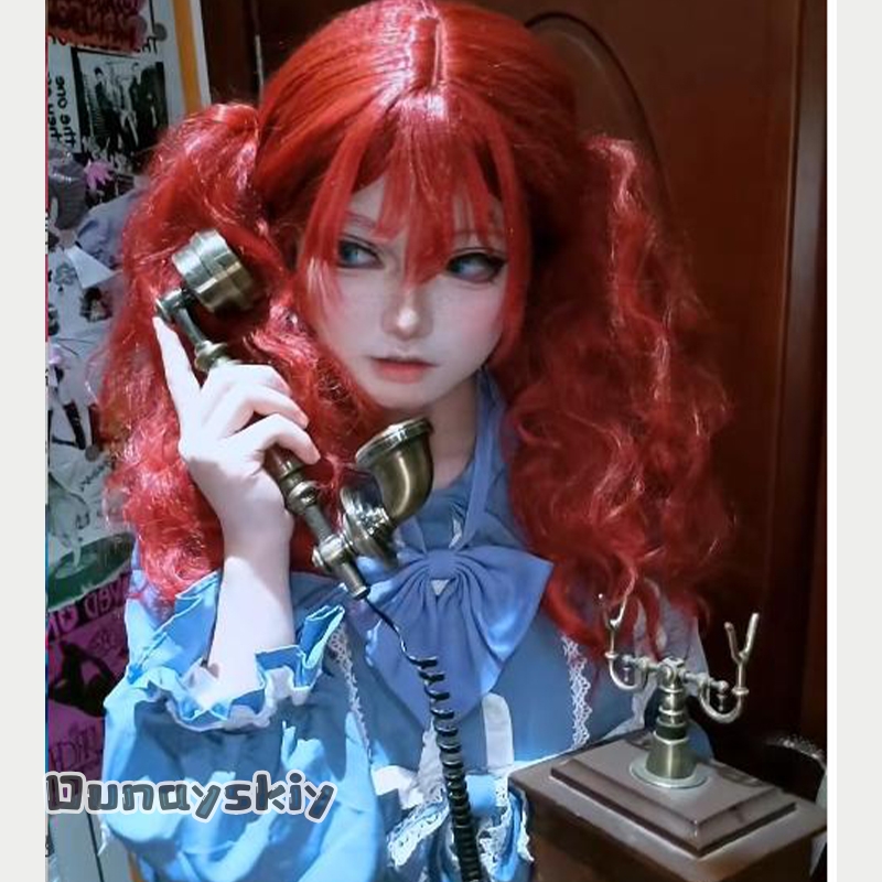 Anime Cosplay With Red Hair - Hemera*/Poppy Game Cosplay Kostuum Jurk Game