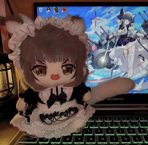 Anime About Cosplay Girl - 20cm Azur Lane HMS Cheshire verkleedknuffel,