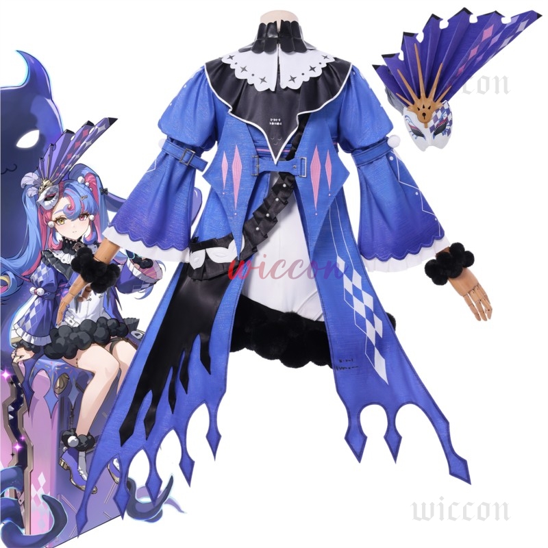 Anime Cosplay Japanese Girl - Roccia Cosplay Kostuum Pruik Jurk Hoofddeksels