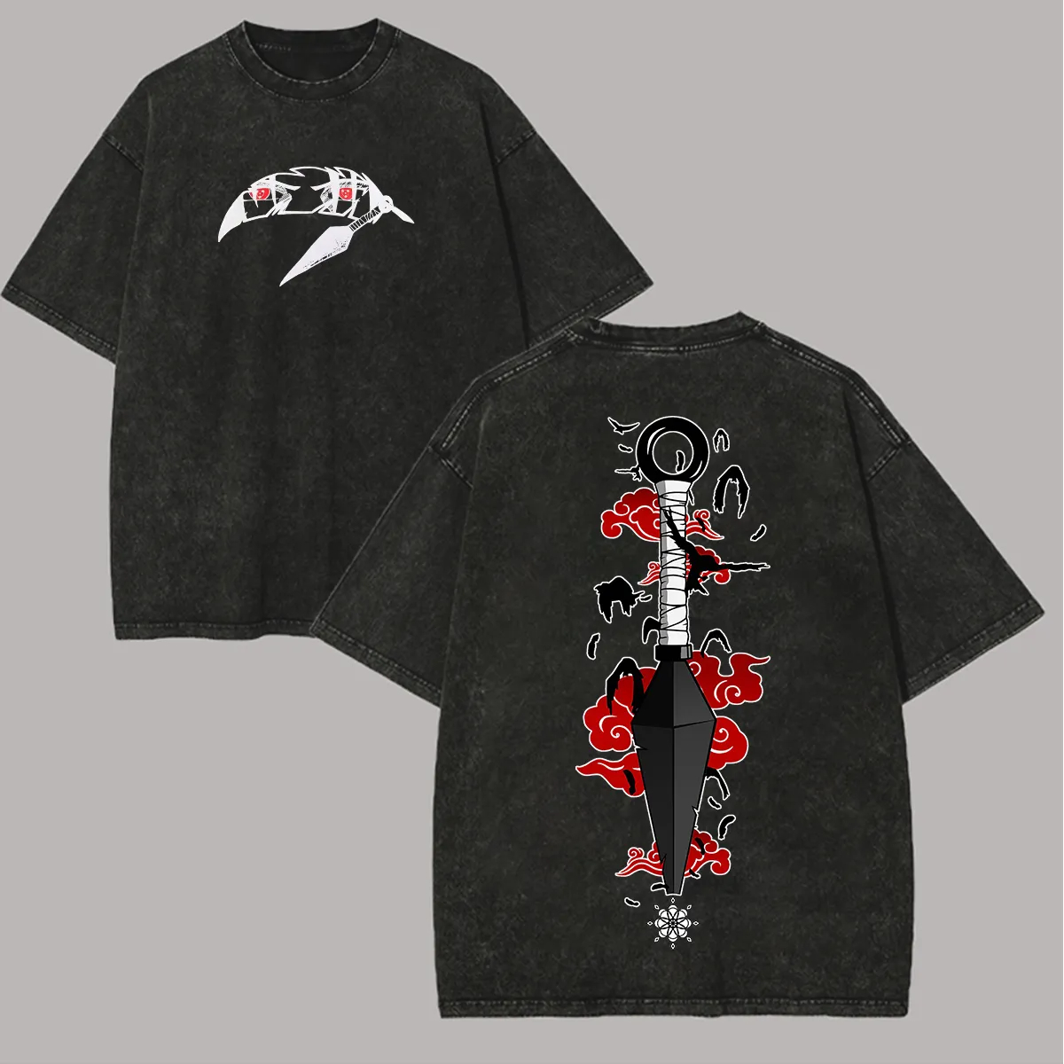 Naruto Headband Metal - Naruto Kunai T-shirt Akatsuki Cloud Vintage