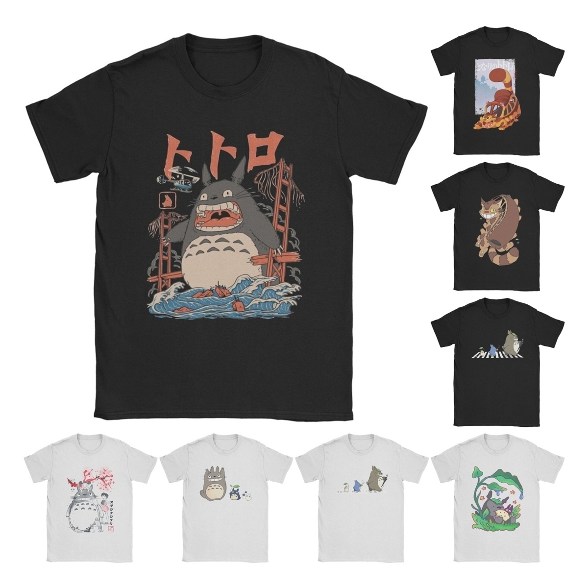 Anime Cosplay Ideas Male - Totoro-Miyazaki Anime Mannen T-shirt Cartoon Creatieve