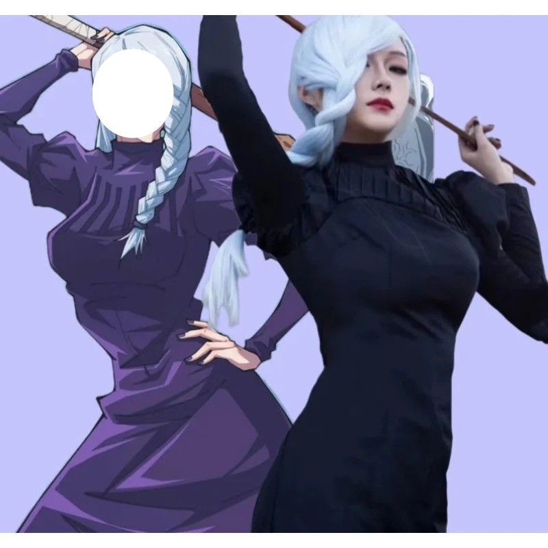 Anime Cosplay Black Girl - Anime Meimei Jujutsu Cosplay Kostuum Mei