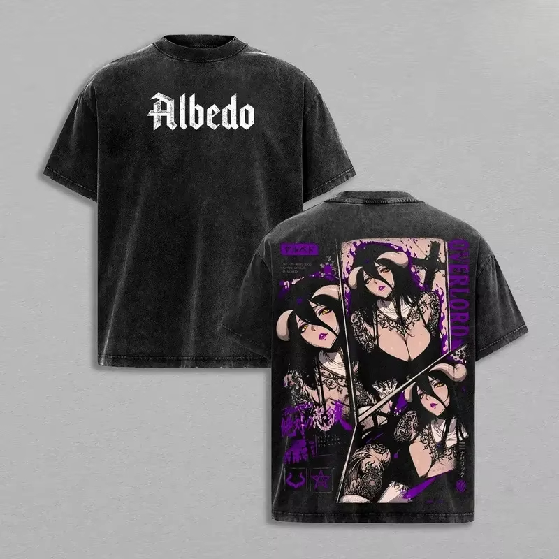 Anime Cosplay Albedo - 2026 Overlord Albedo dubbelzijdig vintage gewassen
