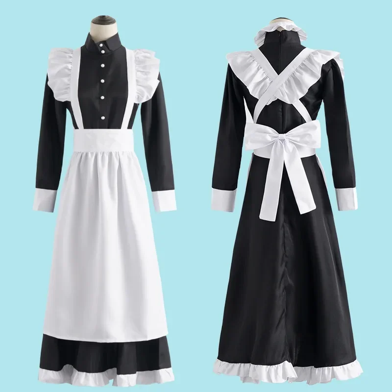 Anime Cosplay Shop - Klassieke zwart-witte dienstmeisjesjurk in Britse stijl