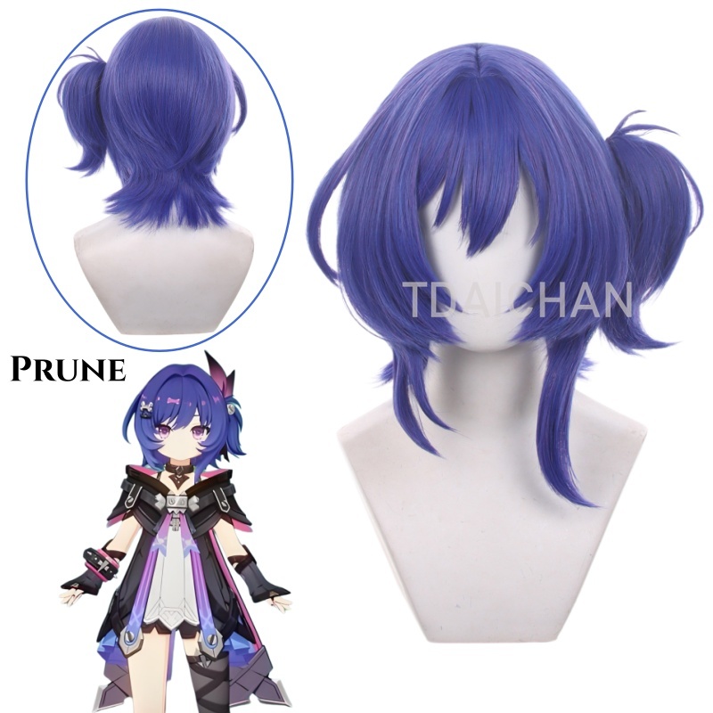 Anime Cosplay Com - Genshin Impact Brune Cosplay Pruik Blauw