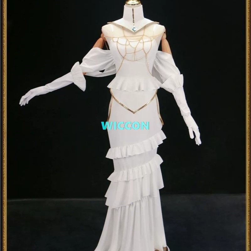 Anime Cosplay Albedo - IN VOORRAAD Albedo Kostuumpruik Dames Witte