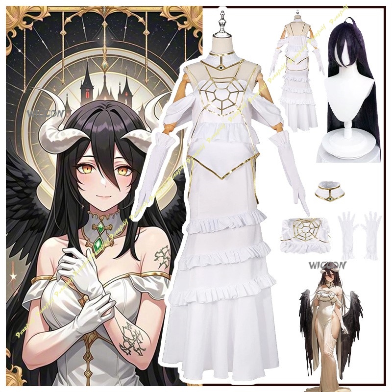 Anime Cosplay Albedo - Cosplay Kostuums Anime Over Albedo Meisjes