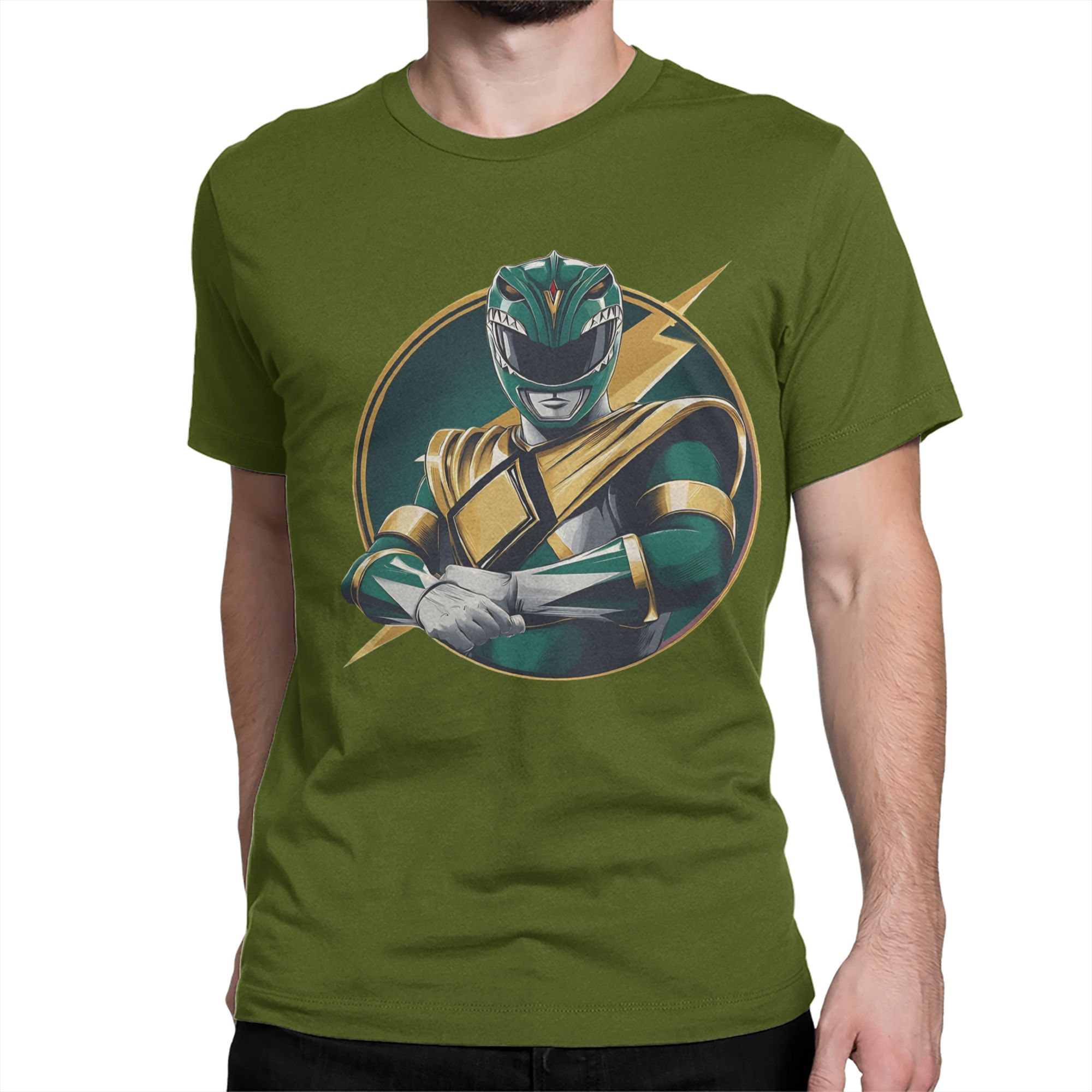 Groene Power Rangers T-shirt M - Anime Cosplay Ideas Male recensie en prijs