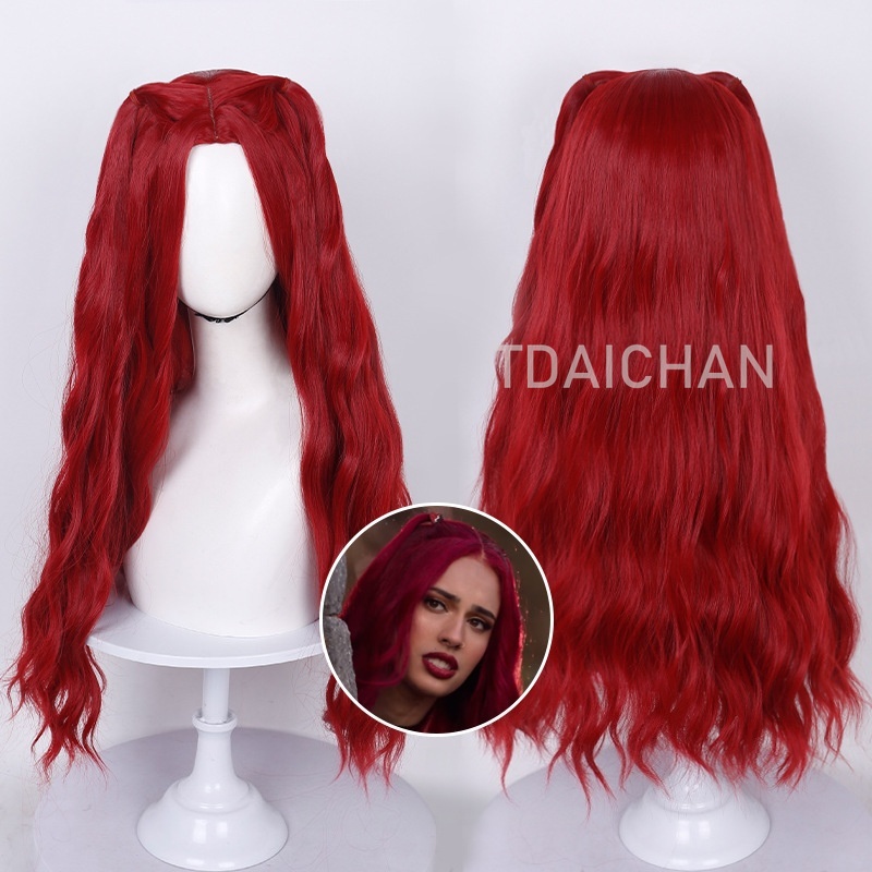 Krullende cosplaypruik Rode pr - Anime Cosplay With Red Hair recensie en prijs