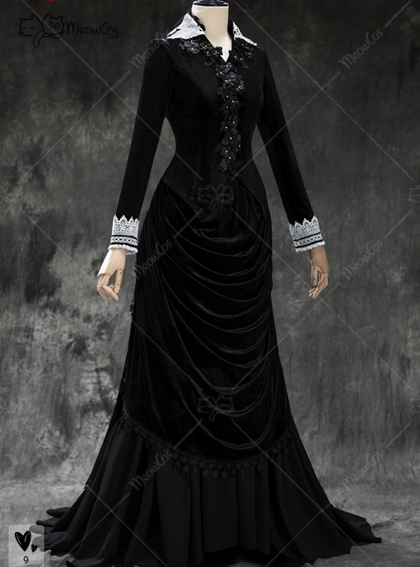 MEOWCOS Dames Gothic Zwart Vin - Anime Cosplay Com recensie en prijs