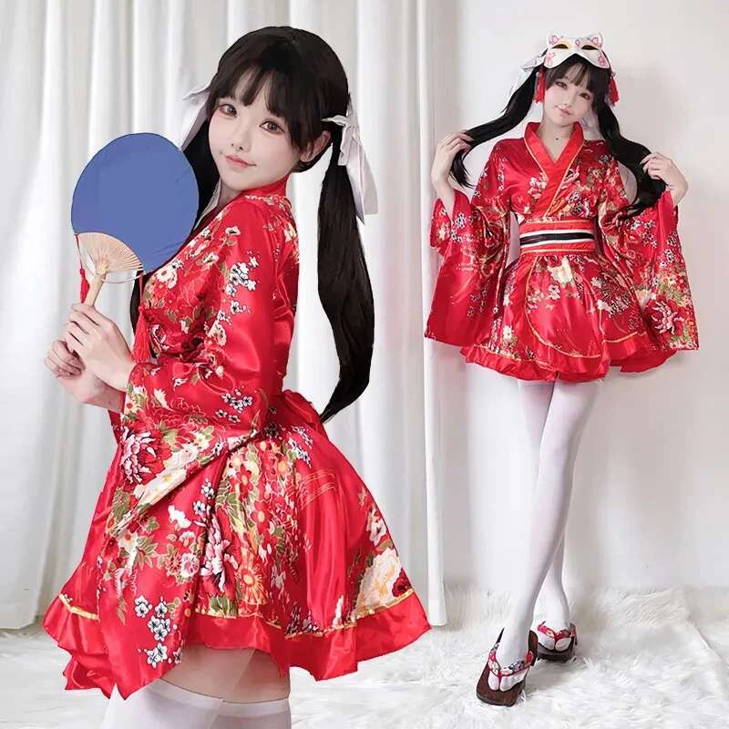 Japanse gemodificeerde kimono- - Anime Cosplay Japanese Girl recensie en prijs