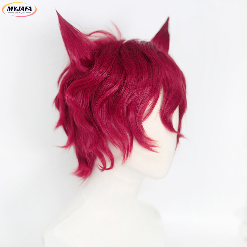 Sett Cosplay Pruik Game LOL He - Anime Cosplay With Red Hair recensie en prijs