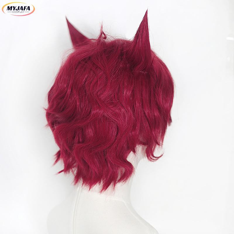 Sett Cosplay Pruik Game LOL He - Anime Cosplay With Red Hair recensie en prijs