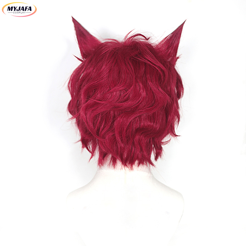 Sett Cosplay Pruik Game LOL He - Anime Cosplay With Red Hair recensie en prijs
