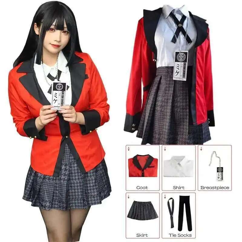 Anime Kakegurui Jabami Yumeko  - Anime Cosplay Japanese Girl recensie en prijs